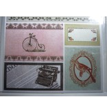 Joy!Crafts und JM Creation Satin selvklebende Tags, 4 Vintage