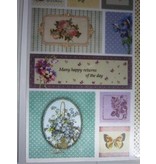 Joy!Crafts und JM Creation Satin selvklebende Tags, 5 Vintage