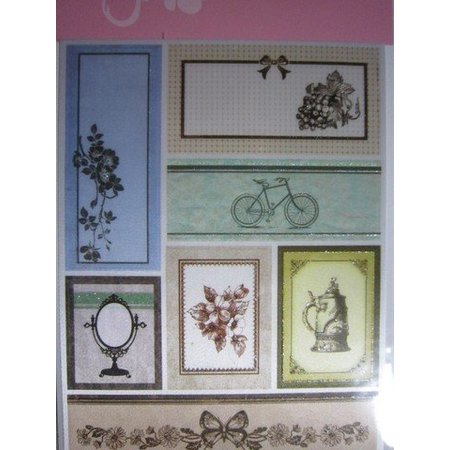 Joy!Crafts und JM Creation Satin Tag adesive, Vintage 1