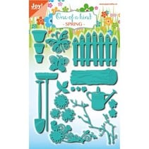 Punching and embossing stencil set, garden set