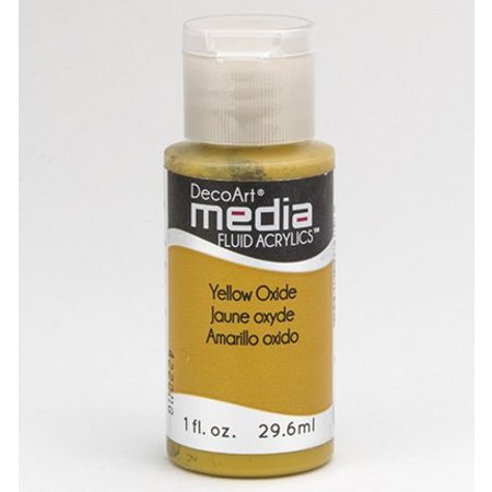 FARBE / INK / CHALKS ... DecoArt media væske akryl, Yellow Oxide