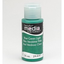 DecoArt acrilici fluidi media, Blu, Verde, Luce