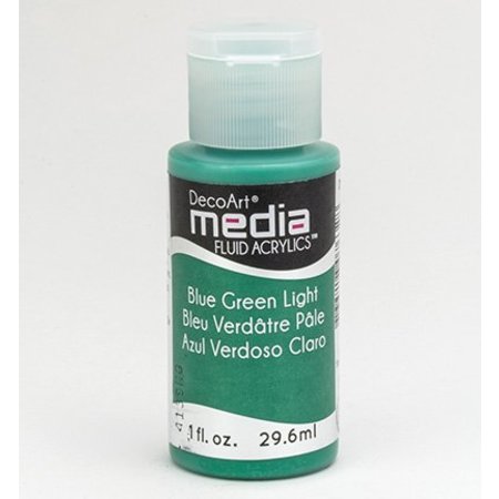 FARBE / INK / CHALKS ... DecoArt media Fluid acrylics, Blue Green Light