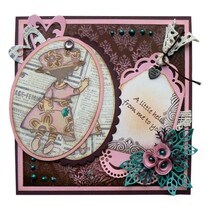 Punching and embossing template: decorative labels