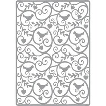 Line & Lene, A6 Embossing stencil. fundo