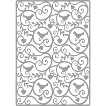 Line & Lene, A6 Embossing stencil. fundo