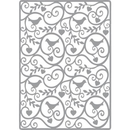 Joy!Crafts und JM Creation Line & Lene, Embossing stencil A6. background