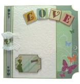 Joy!Crafts und JM Creation Line & Lene, Embossing stencil A6. background