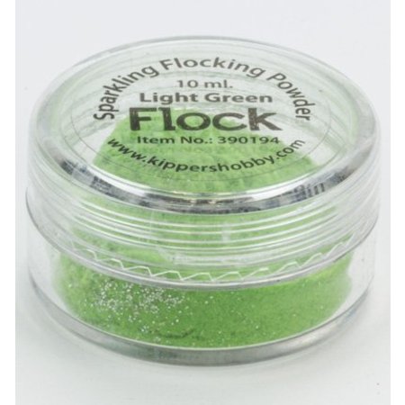 BASTELZUBEHÖR / CRAFT ACCESSORIES Polvo de terciopelo, de color verde claro espumoso, 10ml