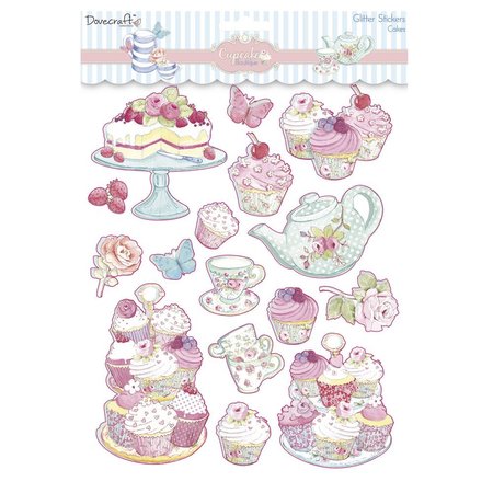 Sticker Glitter Stickers, Cupcake Boutique Gâteaux