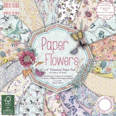 DESIGNER BLÖCKE  / DESIGNER PAPER Designer Block, Flowers, 64 pages