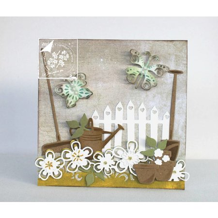 Joy!Crafts und JM Creation Socos e estampagem set stencil, conjunto de jardim