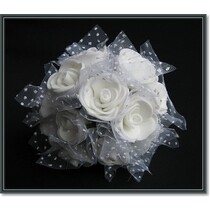 Foam roses, 12 Röschen, weiss