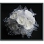 BLUMEN (MINI) UND ACCESOIRES Foam roses, 12 Röschen, weiss