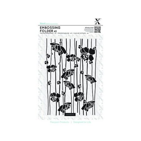 X-Cut / Docrafts A5 Embossing Folder - Flor de rayas