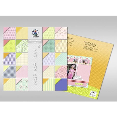 DESIGNER BLÖCKE  / DESIGNER PAPER Papel del libro de recuerdos, "Lotta 2 '