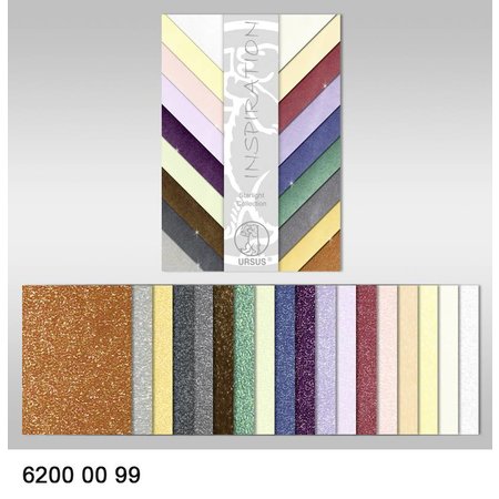 DESIGNER BLÖCKE  / DESIGNER PAPER Starlight Coleção, 18 folhas, 200 gr / m², impresso em ambos os lados com efeito metálico