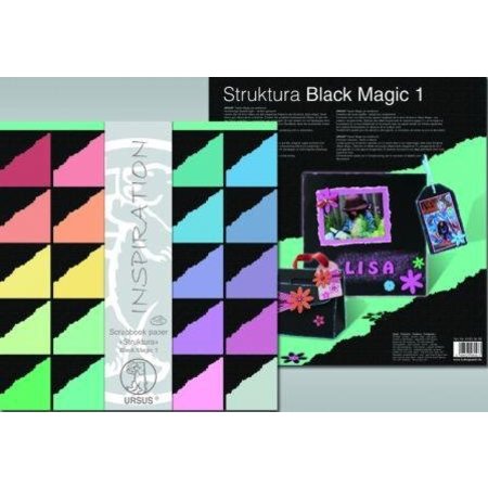 DESIGNER BLÖCKE  / DESIGNER PAPER Scrapbook Paper Struktura Black Magic.