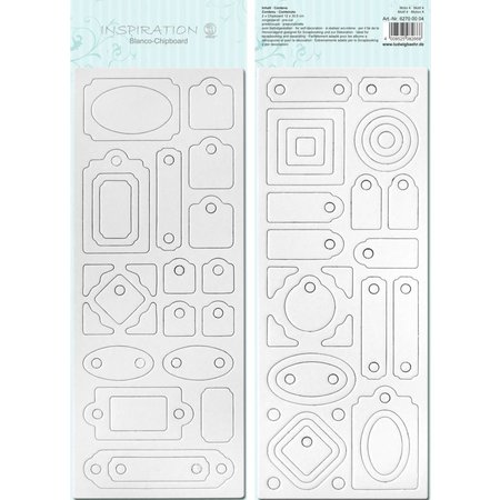 Scrapbooking ... Blanco placa de chip, pre-cut, pronto para ser personalizado, Motivo 4