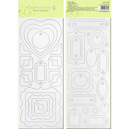 Scrapbooking ... Blanco bordo chip, pre-tagliati, pronti per essere personalizzati, immagine 3