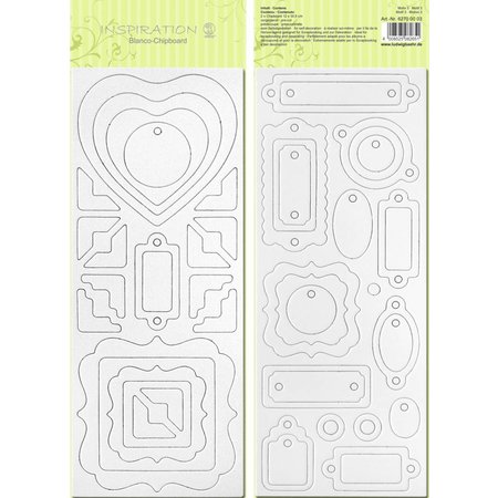 Scrapbooking ... Blanco chip board, voorgesneden, klaar om worden gepersonaliseerd, afbeelding 3