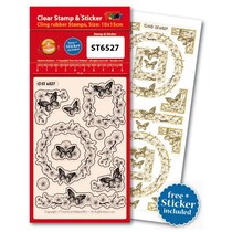 Transparent stamps, Butterflies + fits to a Ziersticker