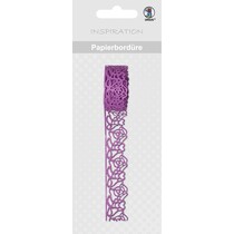 Papierbordüre, "rosa", 16 mm, selvklebende, 200 cm