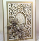 Creative Expressions Cutting en embossing stencils, Kerst motieven: decoratieve frame met sneeuwvlokken
