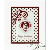Stamping and Embossing stencil, christmas ball