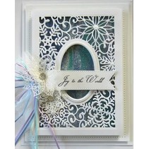 Cutting and embossing stencils, Christmas motifs: decorative frame with snowflakes