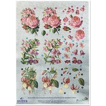 3D Dufex die taglio incisione lamiera, Galleria 'Roses / fucsia "