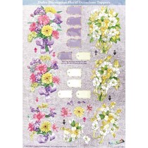 3D gestanst plaatwerk graveren, Dufex decoupage, "de lentebloemen"