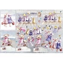 3D Die Cut incisione lamiera, Dufex "Bambini dal mare"