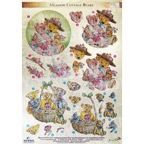 3D-Stanzbogen Metallgravur, Dufex "Bären 2", Designs: Christine Haworth