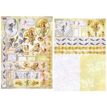 3D fustellato incisione lamiera, due fogli, Dufex Decoupage "Flower Fairies Friends"