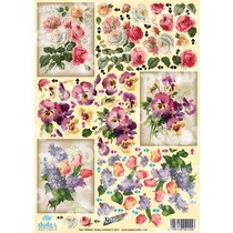 3D Dufex die cut sheet metal engraving, Gallery 'Roses / Tulips "