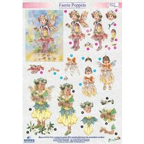 Die 3D cortar láminas de metal grabado, Dufex "Poppets Faerie 510" diseña Christine Haworth