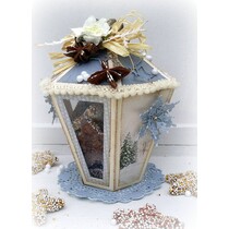Punching and embossing stencil, Lantern