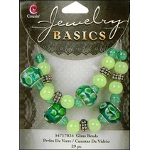 Jewellery craft set with glass beads