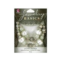 Schmuck Bastelset mit Glasperlen und antik silber