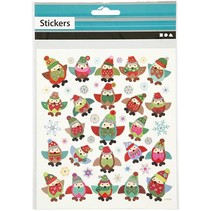 Stickers, 1 blad: 15x16, 5 cm, uilen.