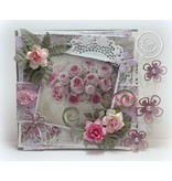 Joy!Crafts und JM Creation Designer Block, Bloemen met roze motieven