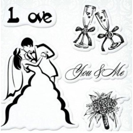 Stempel / Stamp: Transparent Sellos transparentes establecidos, la boda "You & Me"