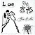 Stempel / Stamp: Transparent Gjennomsiktige stempler satt, Wedding "You & Me"