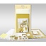 Exlusiv Set di carte per essere personalizzato, "oro", 4 carte, formato 11,5 x 21 cm e 11,5 x 17 cm