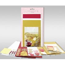 Set di carte per essere personalizzato, "Love", per 4 carte, dimensioni 11,5 x 21 cm e 11,5 x 17 cm