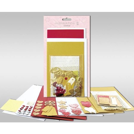 KARTEN und Zubehör / Cards Sets kaarten gemaakt kunnen worden, "Love", voor 4 kaarten, afmeting 11,5 x 21 cm en 11,5 x 17 cm