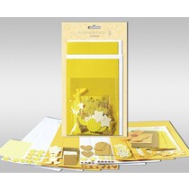 Set di carte da personalizzare, "Sole", per 4 carte, dimensioni 11,5 x 21 cm e 11,5 x 17 cm