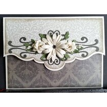 Estampagem e gravação estêncil, flores