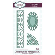 Punching and embossing stencil Filigree border, Label and Area